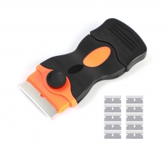 Razor Scraper Glass Glue Scraper Ceramic Cleaner with 10 Metal Blades