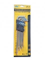 9pc Cr-V Tamperproof L-Type Torx Key Star Driver Extra Long Length