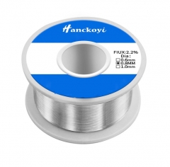 0.8mm Tin-Lead Soldering Solder Wire Rosin Core Flux 2.2% 50g Roll for Electronics Repair