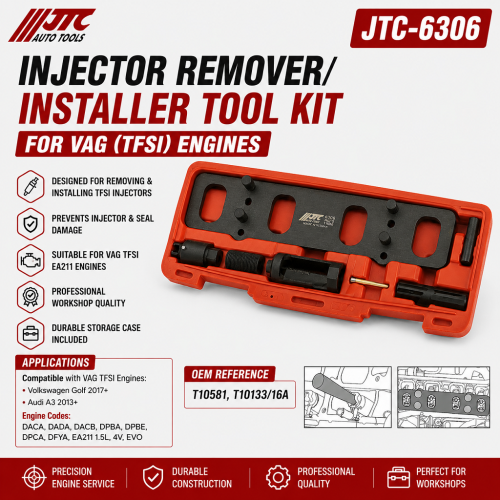 JTC-6306 Injector Remover Installer Tool Kit for VAG TFSI Audi VW EA211 1.5L JTC-6306 Injector Remover Installer Tool Kit for VAG TFSI Audi VW EA211 1.5L
