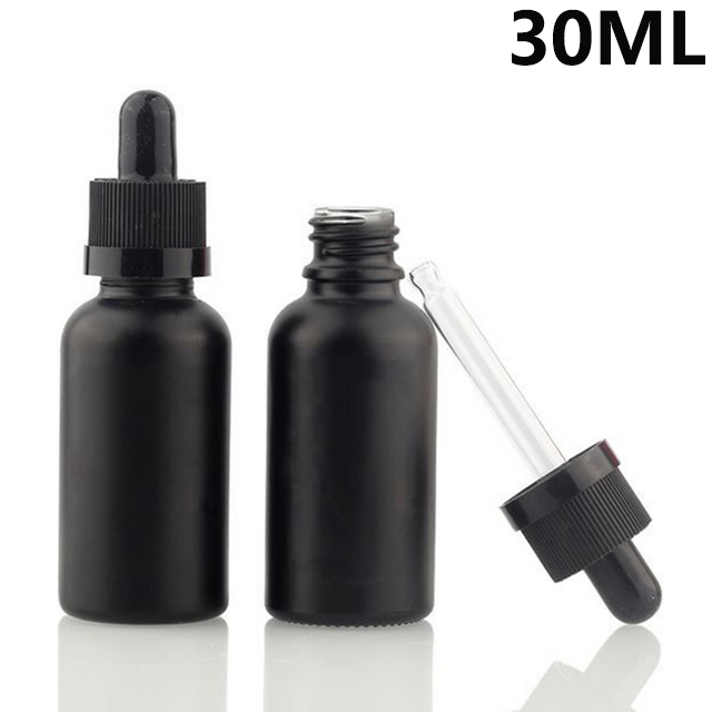 30ml black glass dropper bottles