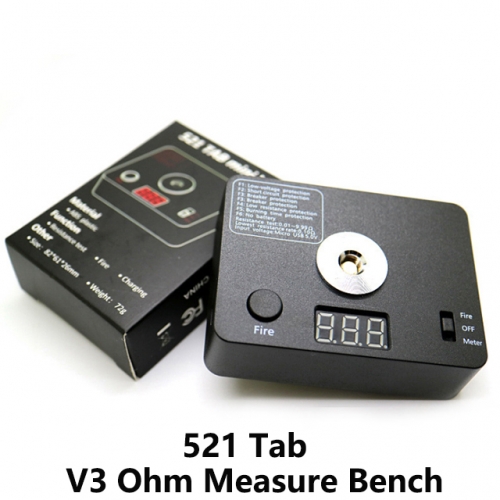 521 Tab V3 Ohm Measure Digital Resistance Test Bench for DIY RDA RBA Atomizer Heating Wire Table