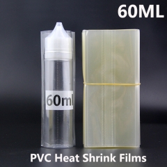 Transparent PVC Heat Shrink Film For 60ML Chubby Gorilla E-juice Bottles