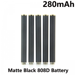 Matte Black Color 280mAh 808D Auto Battery With Bottom Diamond