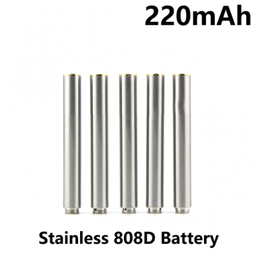 Stainless Color 220mAh 808D Auto Battery With Bottom Diamond