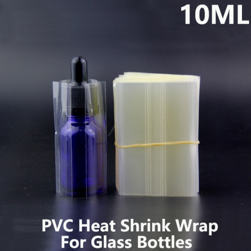 200pcs/lot PVC heat shrink wrap films for 10ml glass dropper bottles