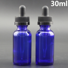 330pcs/lot Clear Blue Glass Dropper Bottles For E-liquid/E-juice Container Bottles
