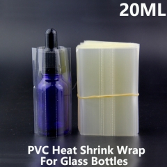 200pcs/lot PVC heat shrink wrap films for 20ml glass dropper bottles