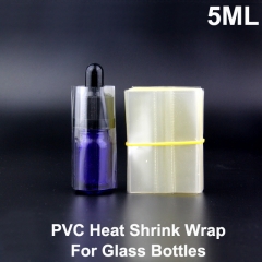 200pcs/lot PVC heat shrink wrap films for 5ml glass dropper bottles