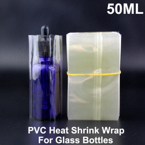 200pcs/lot PVC heat shrink wrap films for 50ml glass dropper bottles