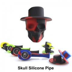 Skull Silicone Pipe For Herb Smoking