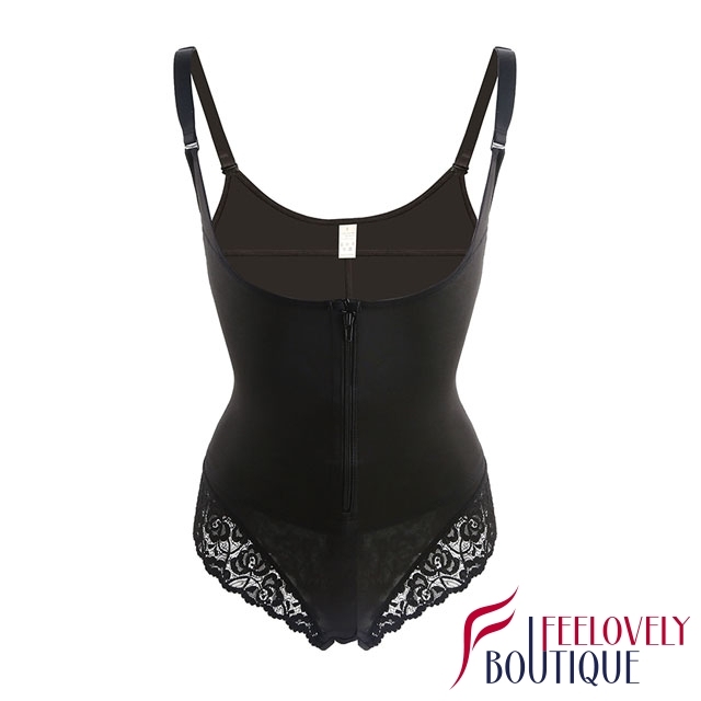 Lace Trim Postpartum Bodysuit Body Shaper