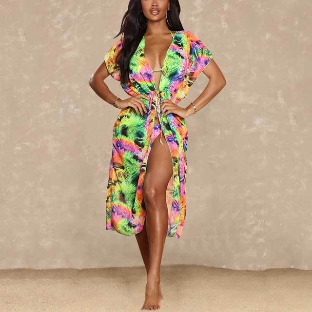 Printed Strappy 3 Piece Swimsuit Set