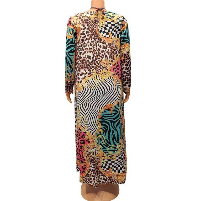 Printed Halter One Piece Swimwear With Cover-Ups