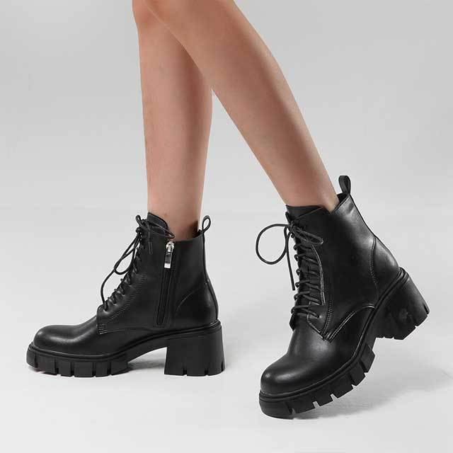 Lace-Up Casual Martin Boots