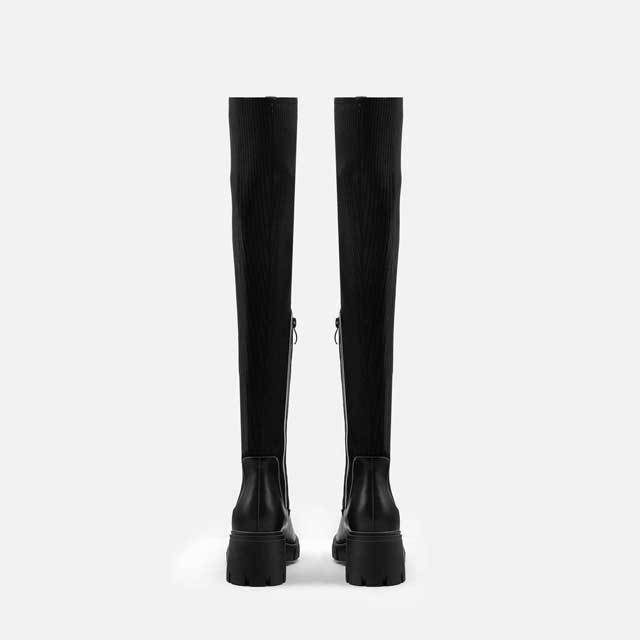 Knit Over Knee Casual Boots