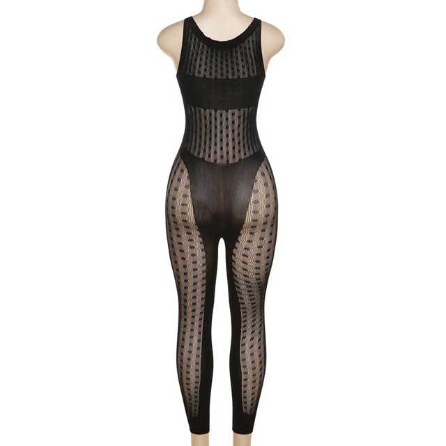 See Through Hollow Out Lingerie Jumpsuit