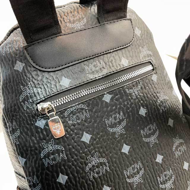 Leather Fashion Zipper Unisex Backpack