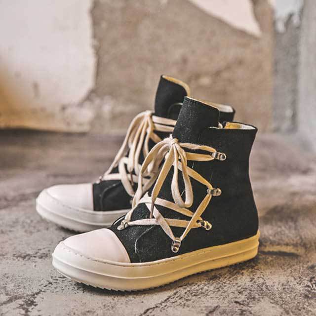 Chic Lace-Up Zipper Canvas Sneakers