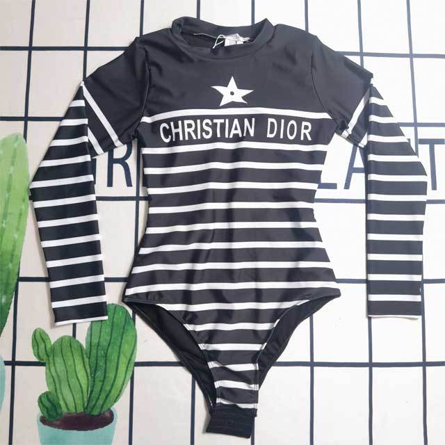 Long Sleeve Striped One Piece