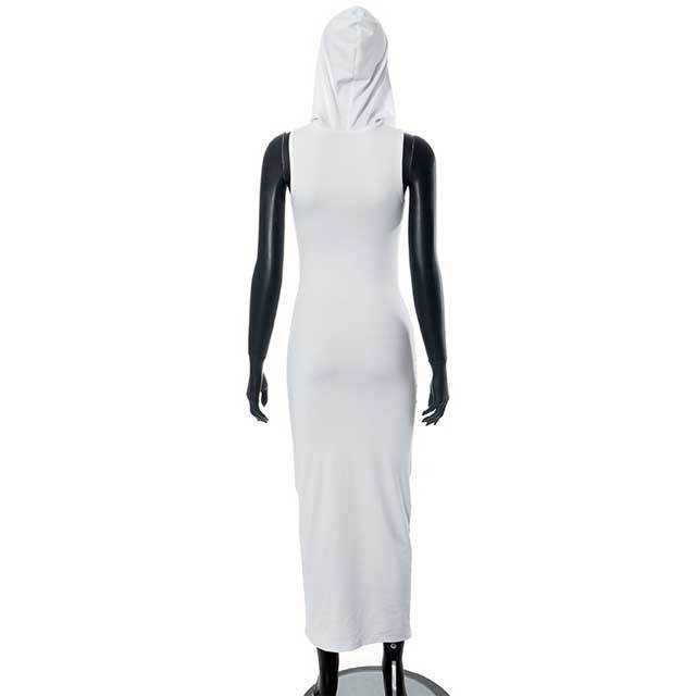 Basic Hooded Maxi Dress