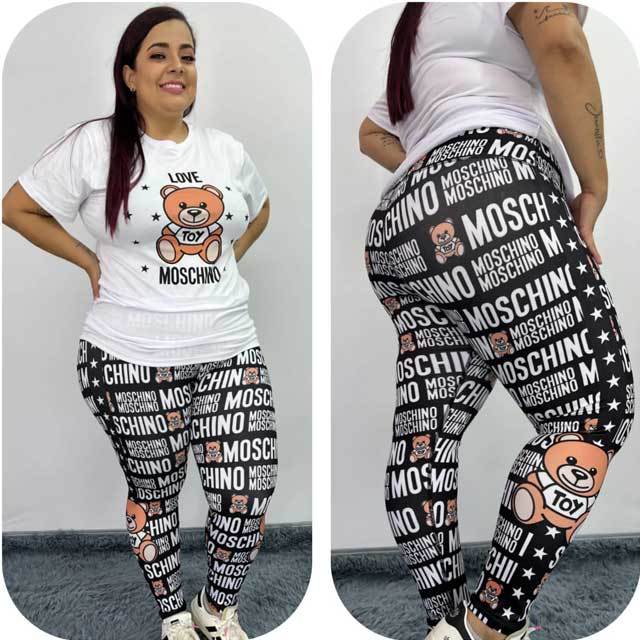 Plus Size Printed Casual Pants Set