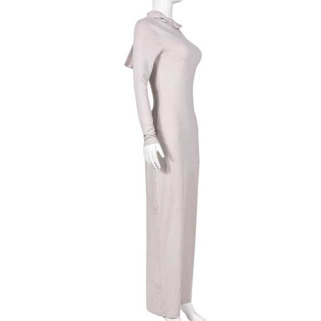 Basic Hooded Maxi Dress