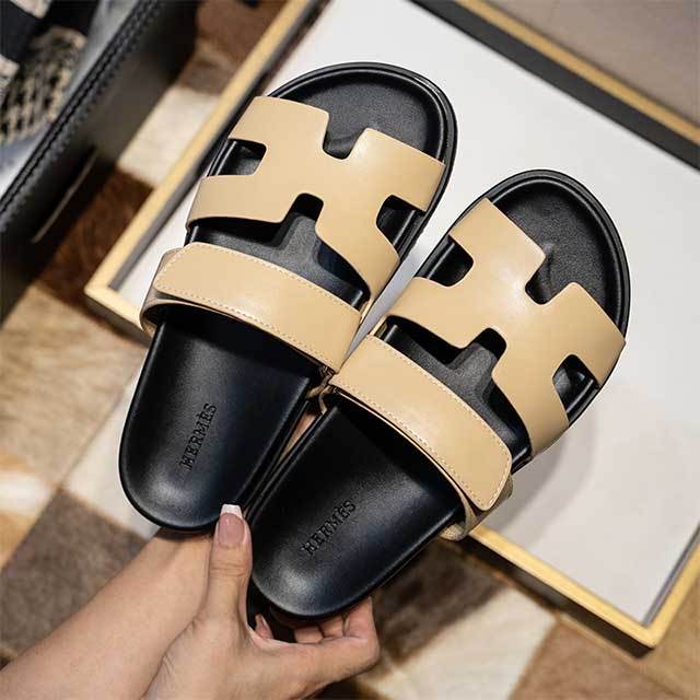 Vintage Style Hollow Out Design Flat Slides