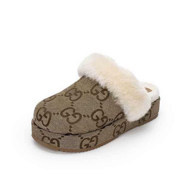 Homewear Luxury Fashion Warm Winter Furry Slippers