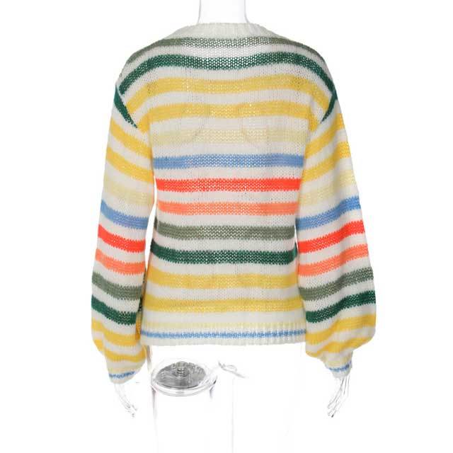 Knit Striped Sweater Top