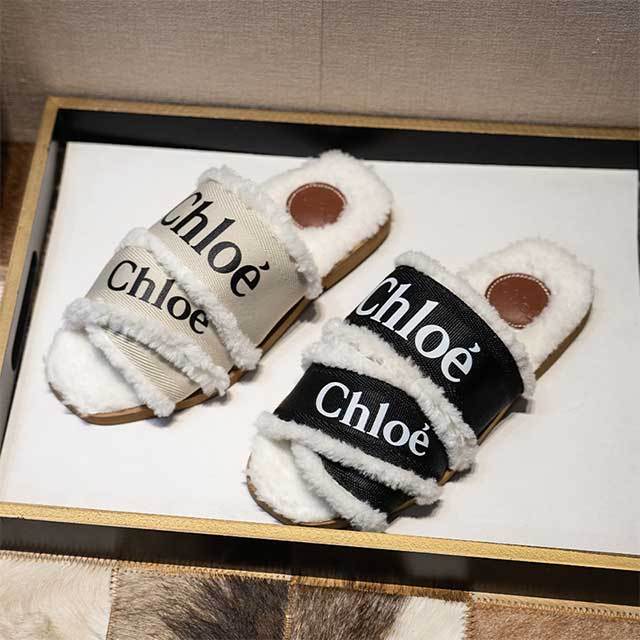 Thick-soled Square-head Fur Slippers