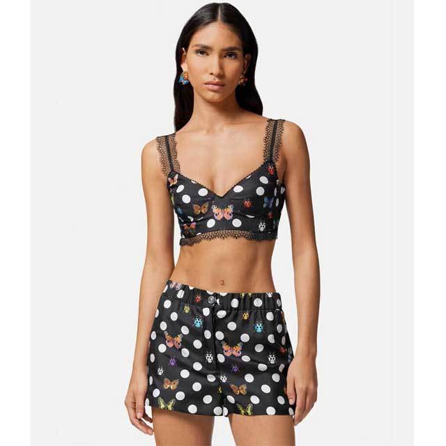 Butterfly Print High Waist Bathing Suit