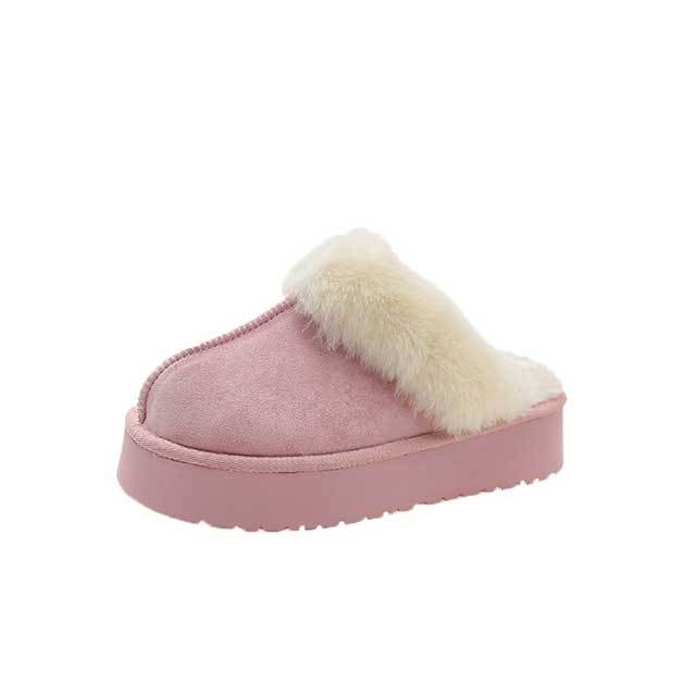 New Winter Outerwear Home Thick-soled Furry Slippers