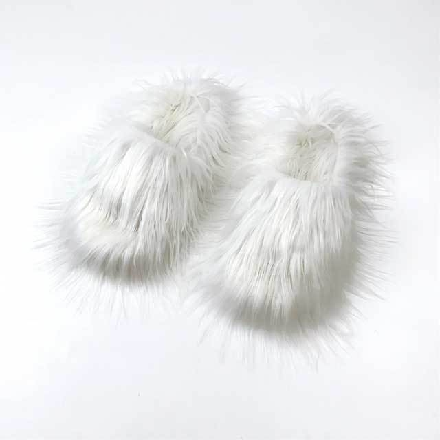 Candy Color Fuzzy Bedroom Slide Slippers