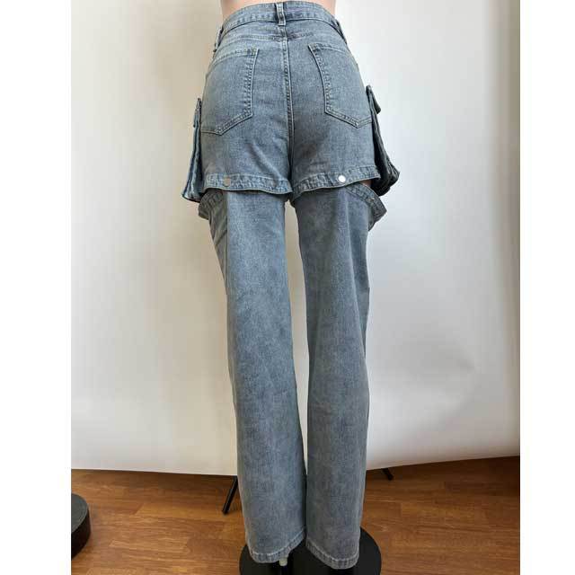 Removable Casual Cargo Jeans