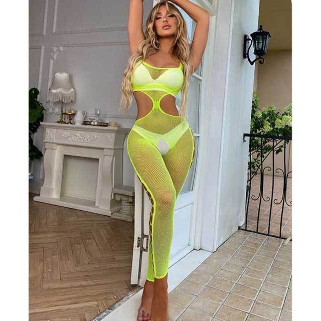 Fishnet Hollow Out Lingerie Jumpsuit