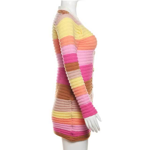 Knit Color Block Bodycon Dress