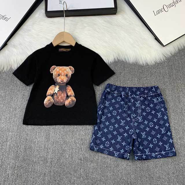 Children Printed Top Casual Two Piece Set
