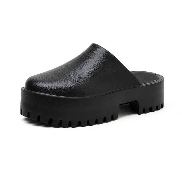 Closed Toe High Platform Slippers Shoes