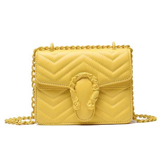 Classic Style Candy Color Chains Shoulder Bag