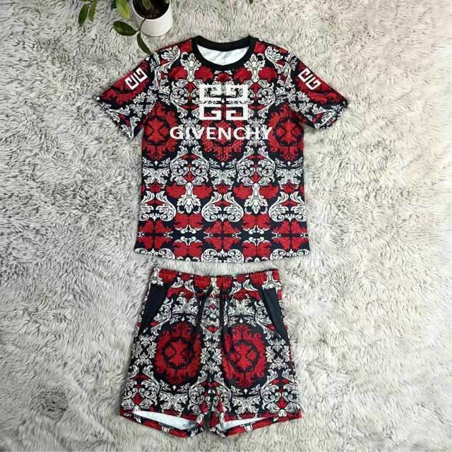 Printed Casual Short Sleeve Two Piece Set