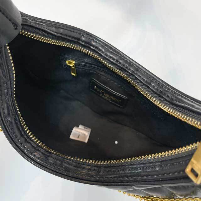 Moon-Shaped Leather Crossbody Handbag