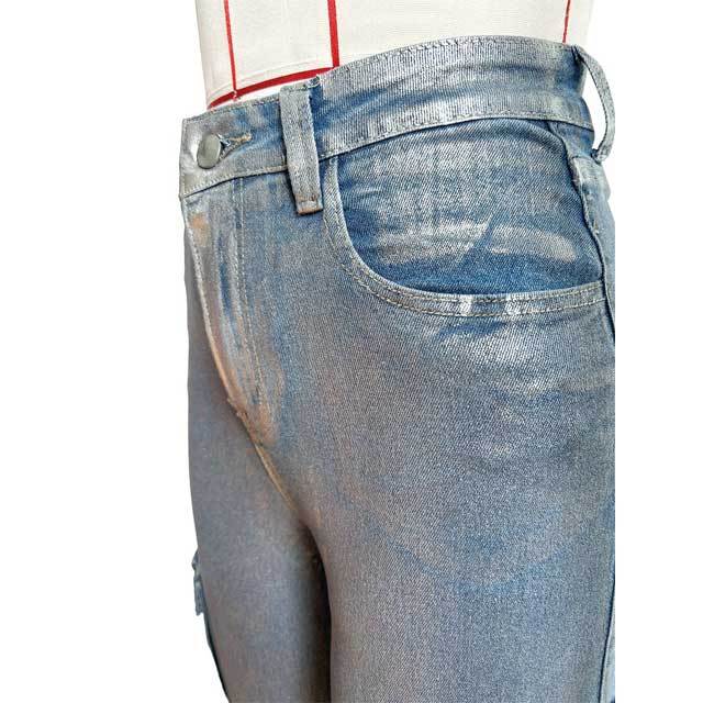Bronzing Denim Cargo Jeans