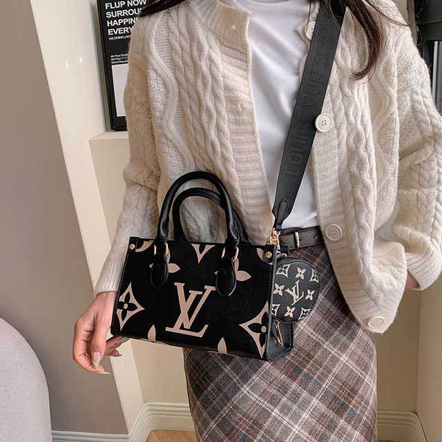 Leather Printed Crossbody Handbag