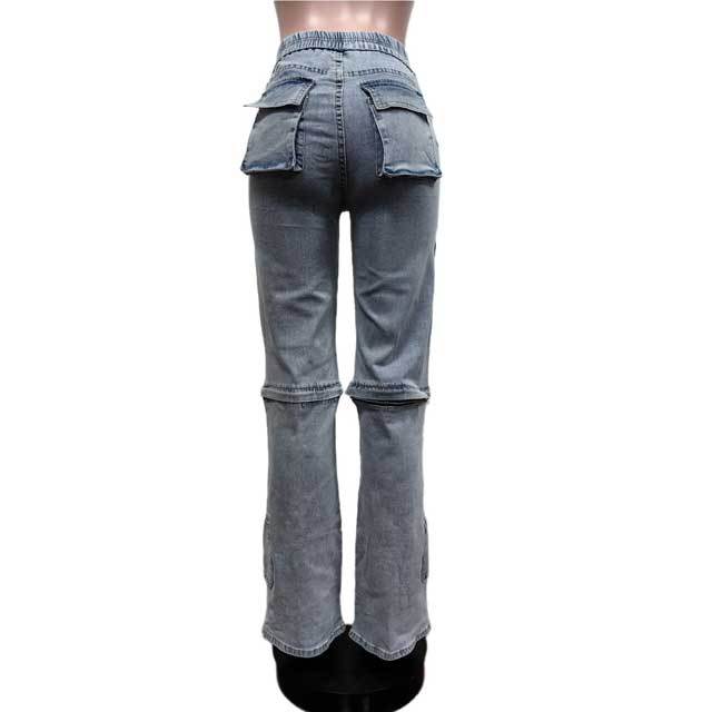 Chic Removable Cargo Jeans