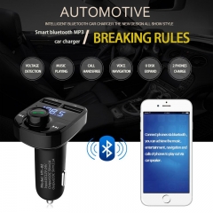 Car MP3 Audio Player Bluetooth Car Kit FM Transmitter Handsfree Calling 5V 4.1A Dual USB Car Charger Phon