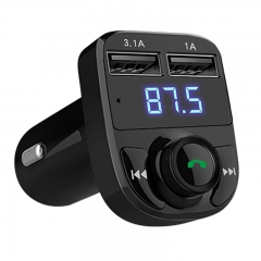 Car MP3 Audio Player Bluetooth Car Kit FM Transmitter Handsfree Calling 5V 4.1A Dual USB Car Charger Phon