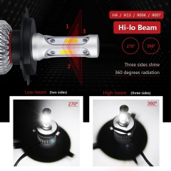 H7 H11 H1 H3 9005 9006 COB Car LED Headlight Bulbs H4 Hi-Lo Beam 72W 8000LM 6500K4300K Auto Headlamp Led Car Light 12V