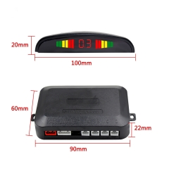 Car Led Parking Sensor Parktronic Display 4 Sensors Reverse Backup Assistance Radar Detector Light Heart Monitor System