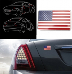 3D US American Flag Car Metal Sticker Decal Badge Emblem Adhesive Aluminium New